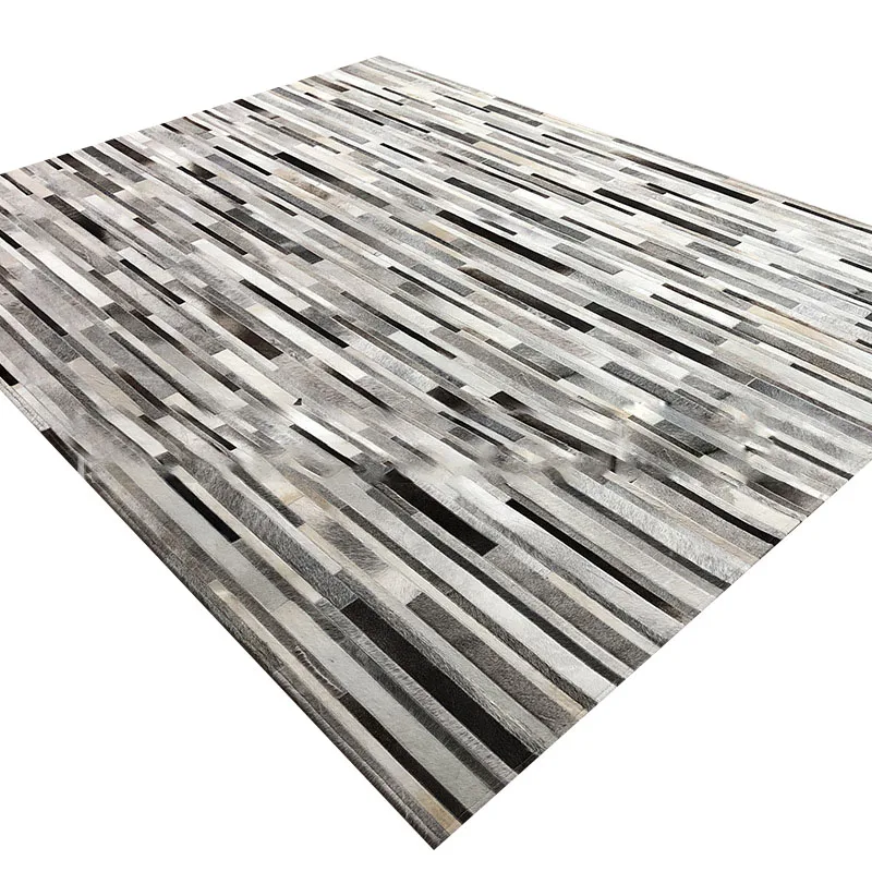 Home Textiles Importers In Usa - Импортный серый ковер из натуральной коровьей