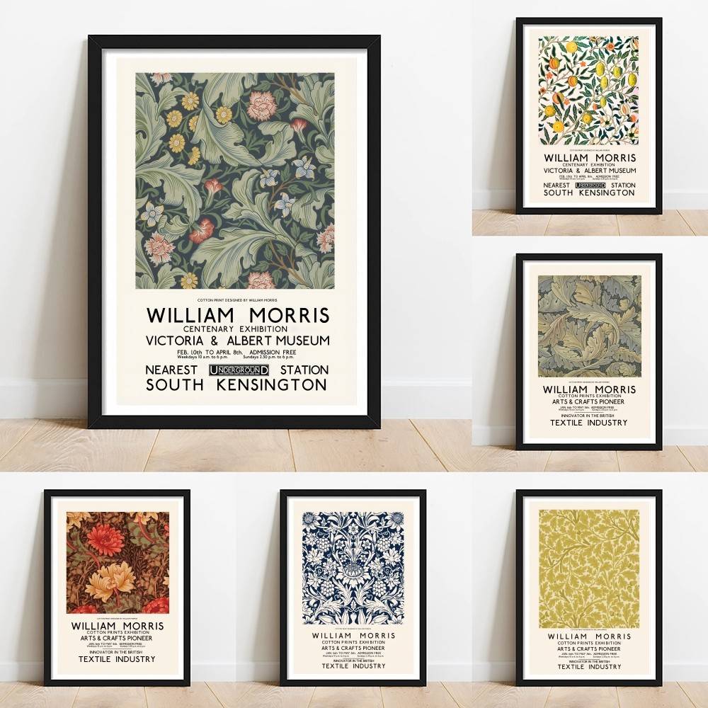 Home Textiles Exhibition - Винтажный цветочный постер Уильяма Морриса: Ботанические