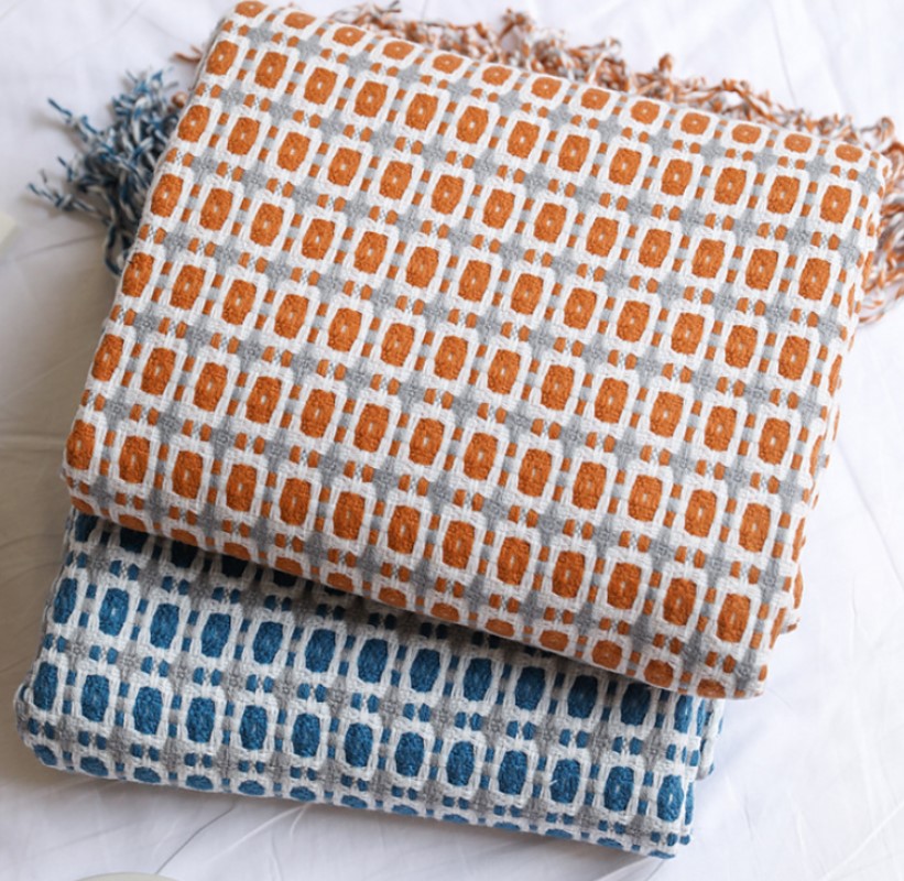 Горчично-желтое вязаное одеяло – обзор и цена Throw Blanket Chunky Knit