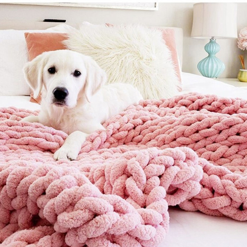 Ручное массивное вязаное одеял – обзор и цена Throw Blanket Chunky Knit