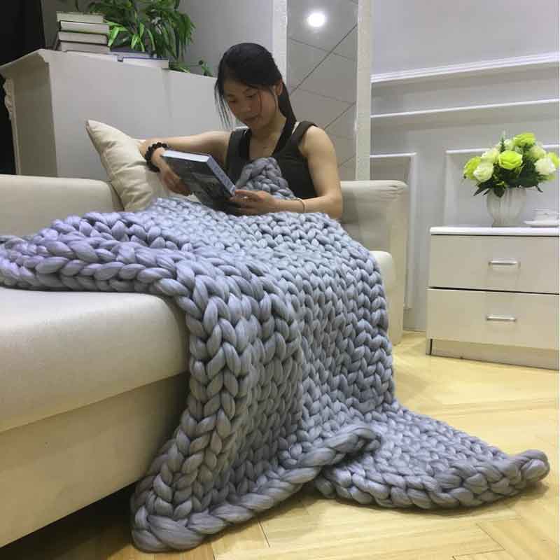 Модные искусственные толстые ш – обзор и цена Throw Blanket Chunky Knit