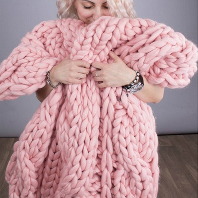 Модные искусственные толстые ш – обзор и цена Throw Blanket Chunky Knit