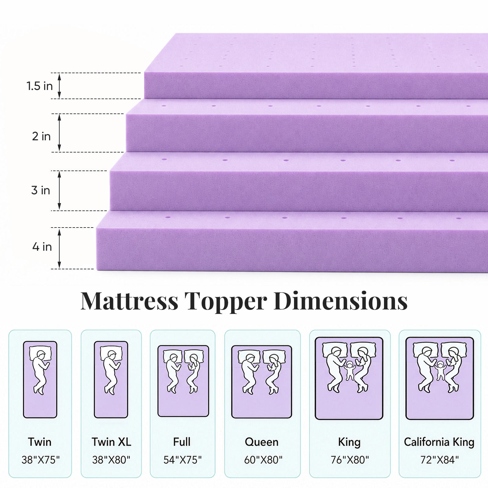 Наматрасник JHK 1,5 дюйма из о – обзор и цена Mattress Pad Topper